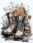 Veteran Memorial Military Boot Art