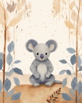 Cartoon Panda Bear Calendar Art