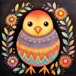 Whimsical Easter Chick Art Print