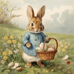 Vintage Easter Bunny Rabbit Art