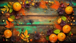 Frame, Fruit, Orange, Decoration
