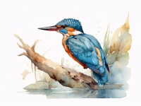 Kingfisher On Canvas