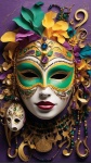 Mardi Gras Mask Art