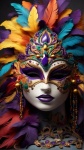 Mask Art For Mardi Gras