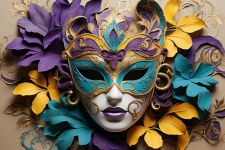 Masks Art For Mardi Gras