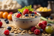 Oatmeal With Fruits And Berries