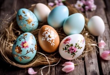 Easter Eggs In The Nest