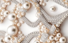 Pearls And Diamonds Background