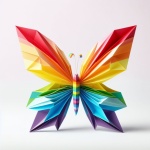 Rainbow Origami Butterfly