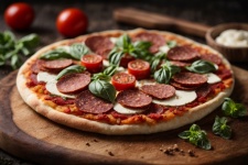 Richly Decorated Italian Pizza