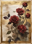 Roses And Paper Background Art