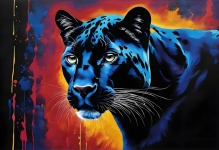 Black Panther Abstract Art