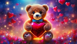 Valentine&039;s Day, Teddy Bear, Heart