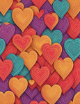 Vertical Heart Background Art
