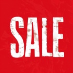 White And Red Sale Sign