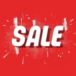 White And Red Sale Sign