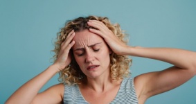 Woman With Migraine Headache