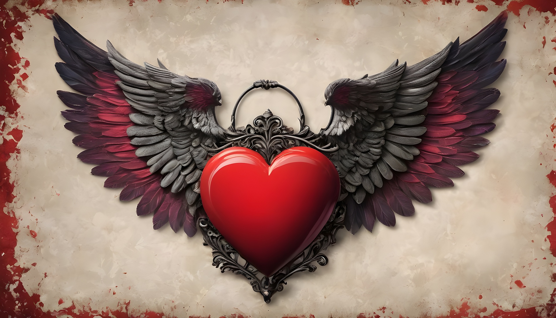 Heart With Wings Valentines Day Free Stock Photo Public Domain Pictures