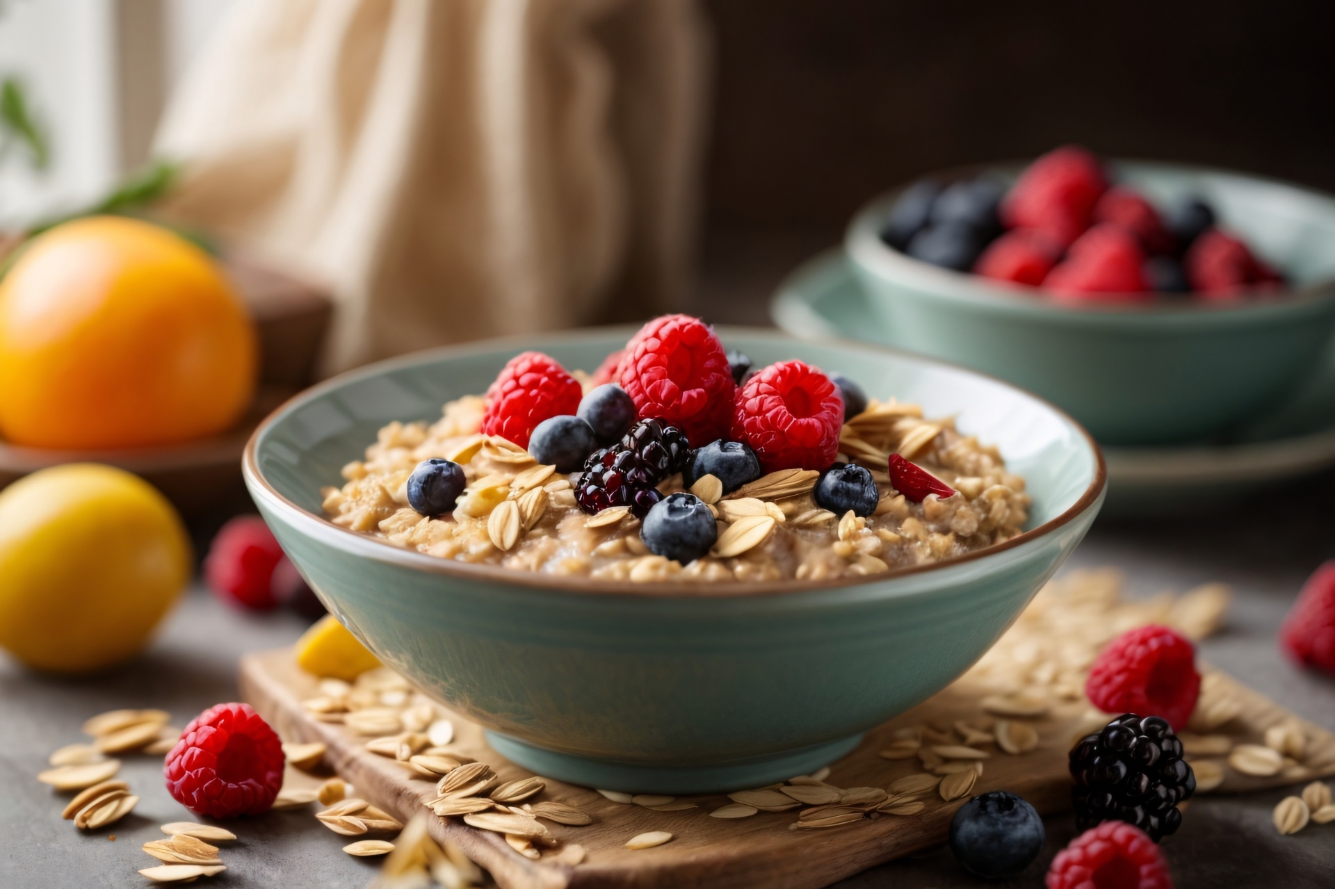 Oatmeal With Fruits And Berries Free Stock Photo - Public Domain Pictures