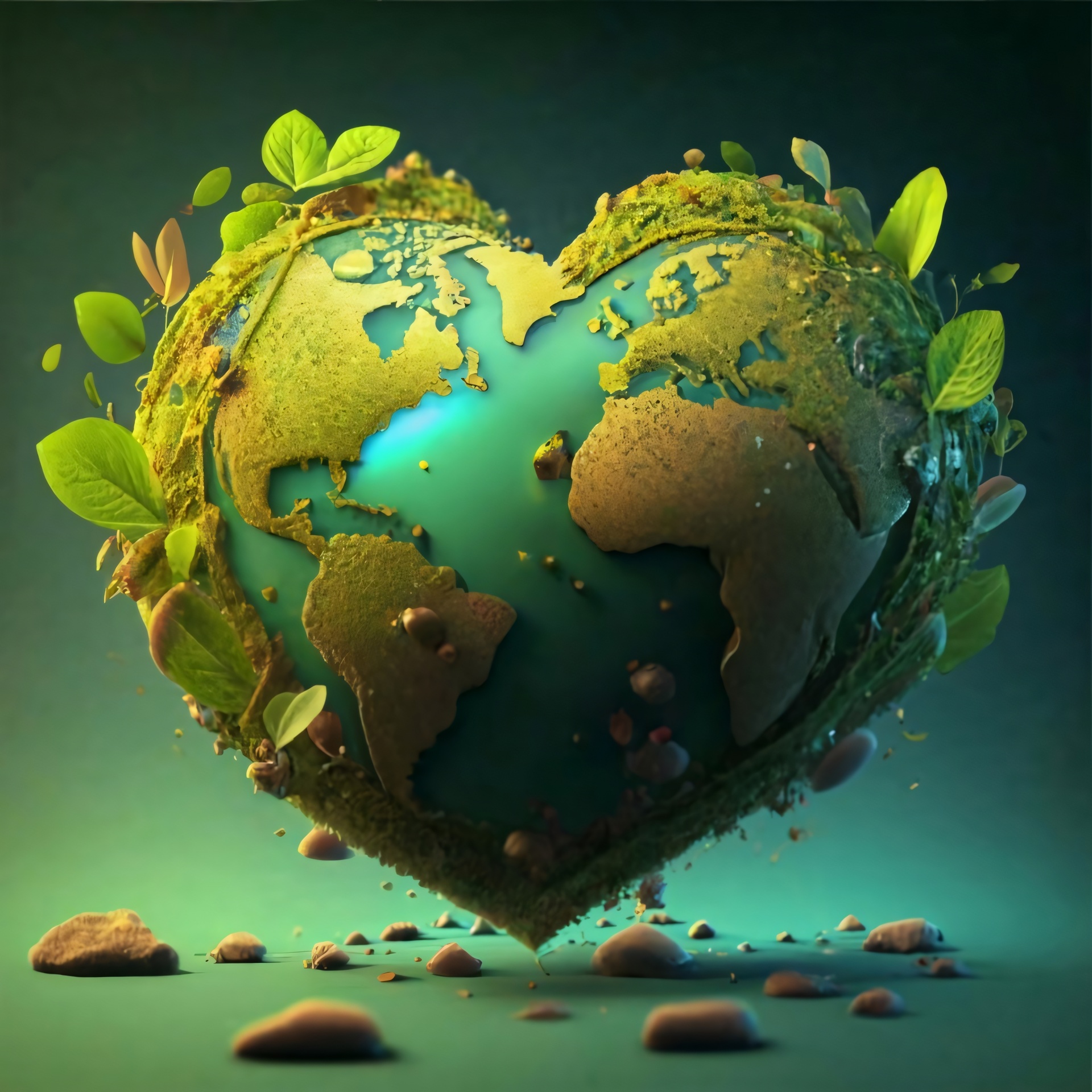 planet-in-the-shape-of-green-heart-free-stock-photo-public-domain