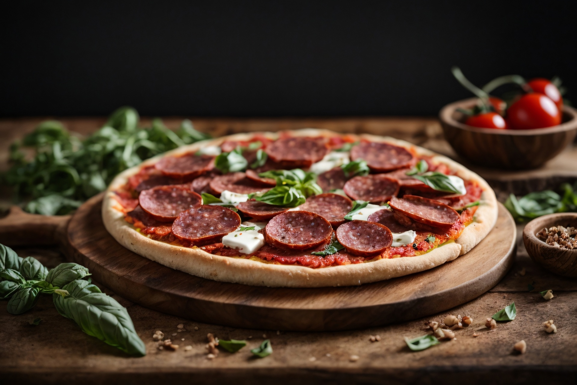 Richly Decorated Italian Pizza Free Stock Photo - Public Domain Pictures