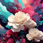 Abstract Carnation Art