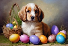 Adorable Easter Puppy