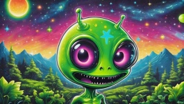 Alien Art Graffiti Illustration