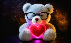 Teddy Bear, Heart Shape