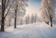 Beautiful Winter Snow Landscape