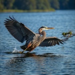 Bird Flying Over Water