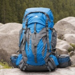 Blue Backpack For Hiking, Camping