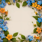 Floral Vintage Wreath Frame