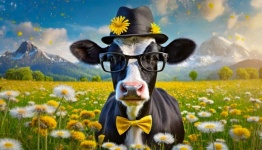 Cow Farm Animal Landscape Funny