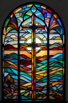 Cross Stained Glass Window