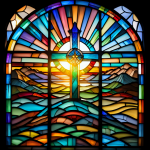 Cross Stained Glass Window