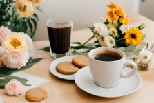 Cup Of Coffee And Cookies