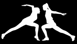 Dancing Women Silhouette Clipart