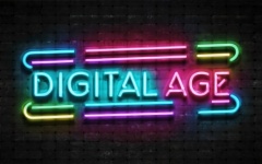 Digital Age Glowing Sign