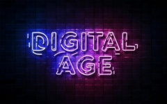 Digital Age Glowing Sign