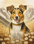 Dog, Jack Russell Terrier, Retro