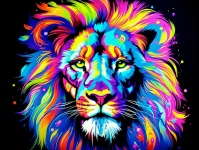 Dynamic Lion Pop Art Movement