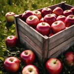 Harvest Crate Of Red Apples