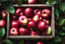 Harvest Crate Of Red Apples