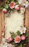 Floral Frame With Colorful Flowers