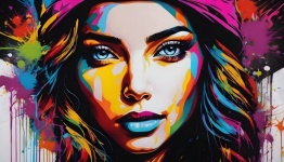 Woman Pop Art Graffiti Art