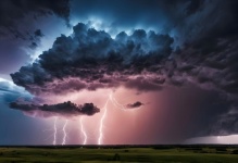 Thunderstorm Storm Lightnings Sky