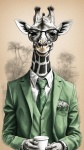 Giraffe In Business Suit