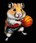 Hamster Digital Drawing Basketball