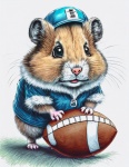 Hamster Digital Drawing Football